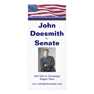 Modelo de cartão de rack de campanha eleitoral