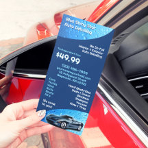 Modelo de Cartão de Rack de Detalhes Automotivos
