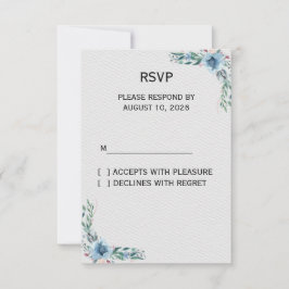 Modelo de cartão de resposta de casamento floral a