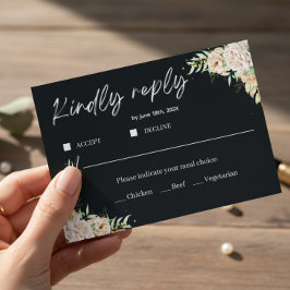 Modelo de Cartão de Resposta de Casamento Floral P