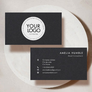 Modelo de cartão de visita com logotipo circular p