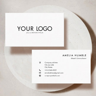Modelo de cartão de visita com logotipo retangular