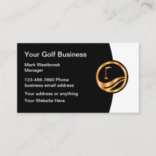Modelo de cartão de visita com tema de golfe sofis
