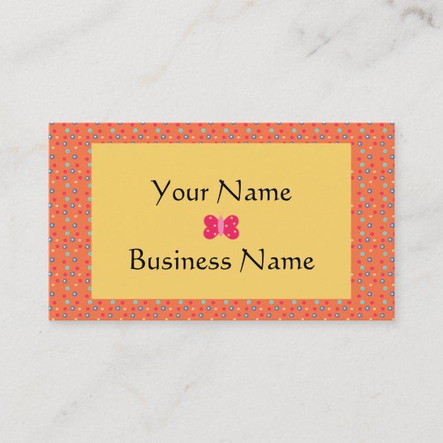 Modelo de Cartão de visita de borboletas (Frente)