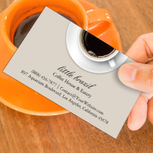 Modelo de cartão de visita de café