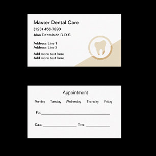 Modelo de cartão de visita de consulta de dentista
