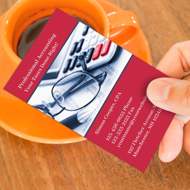 Modelo de cartão de visita de contabilidade (Criador carregado)