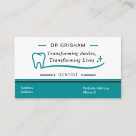 Modelo de Cartão de Visita de Dentista Moderno