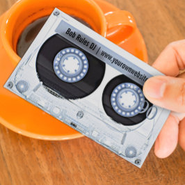 Modelo de cartão de visita de DJ retrô