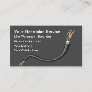 Modelo de cartão de visita de Eletricista Simples