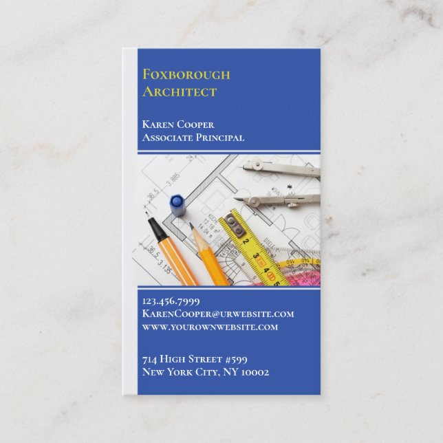 Modelo de Cartão de Visita de Engenharia Arquitetô (Frente)