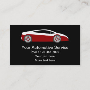 Modelo de cartão de visita de negócios automotivos