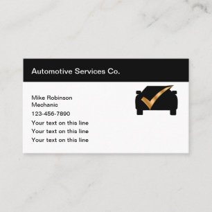 Modelo de cartão de visita de serviços automotivos