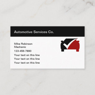 Modelo de cartão de visita de serviços automotivos