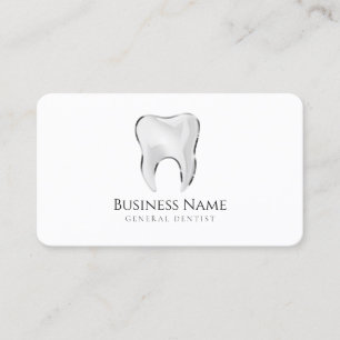 Modelo de cartão de visita dental branco elegante