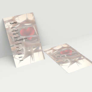 modelo de cartão de visita do Precioso Heart