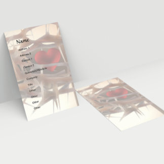 modelo de cartão de visita do Precioso Heart