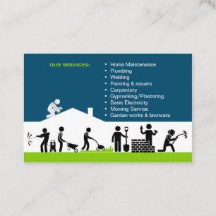 Modelo de cartão de visita editável para prestador
