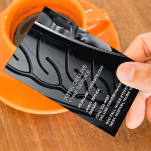 Modelo de cartão de visita para oficina de pneus e