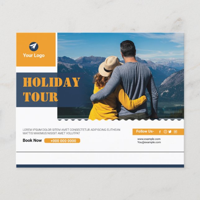 Modelo de Cartão Postal de Viagem (Frente)