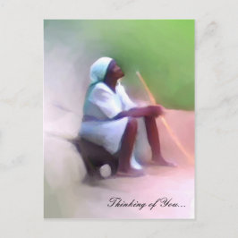 Modelo de cartão postal - Mulher haitiana negra se