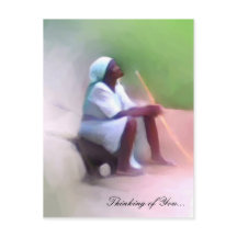 Modelo de cartão postal - Mulher haitiana negra se