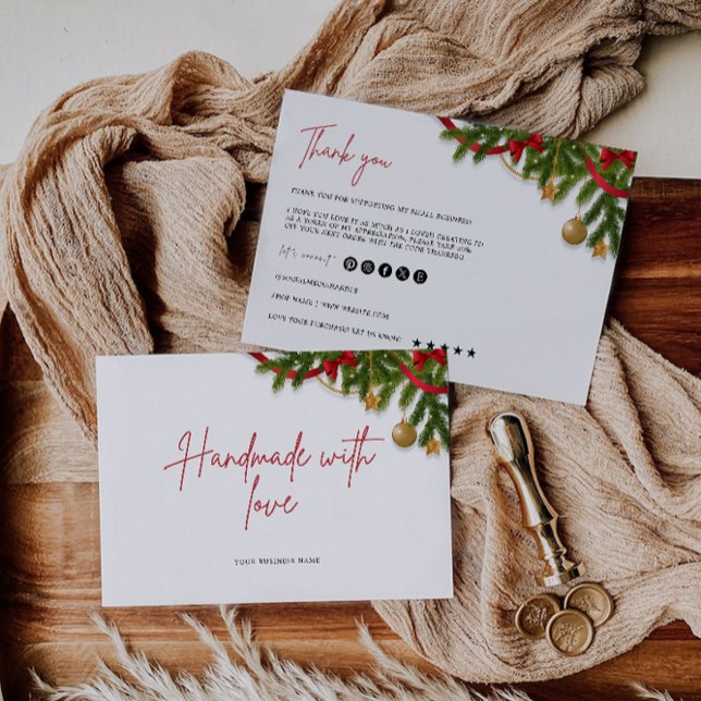 Modelo de Cartões de agradecimentos comercial Nata (Christmas Business Thank You Card Template)