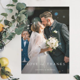 Modelo de Cartões de agradecimentos de Casamento P