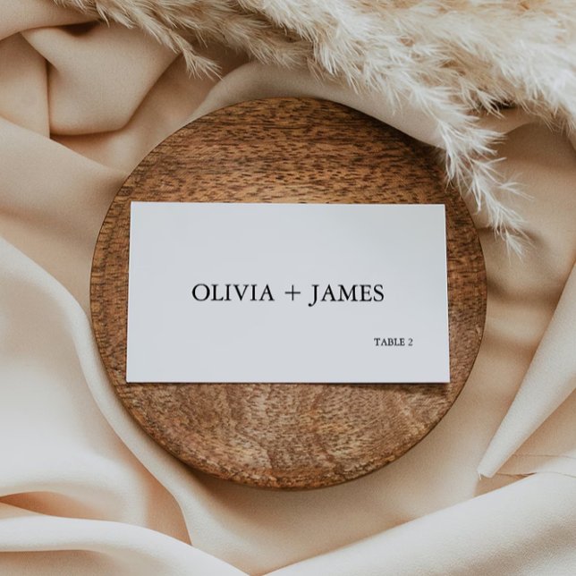 Modelo de Cartões de Assento de Casamento Minimali (Minimalist Wedding Place Cards Template)