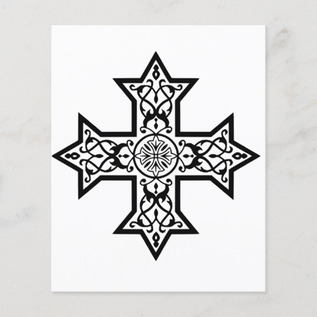 Modelo de Cartões de Conselho da Cruz Copta (Frente)