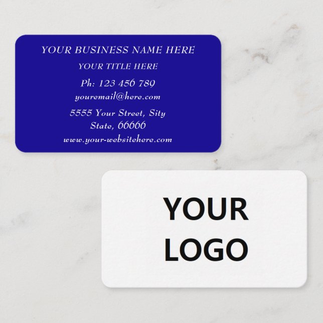 Modelo de Cartões de Visita Empresariais com Logo  (Frente/Verso)