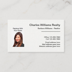 Modelo de Cartões de visitas de fotos do Realtor 