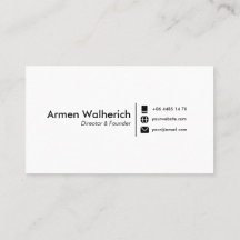 Modelo de Cartões de visitas minimalistas modernos