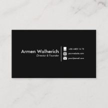 Modelo de Cartões de visitas minimalistas modernos