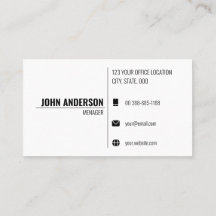 Modelo de Cartões de visitas minimalistas modernos