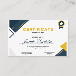 Modelo de certificado
