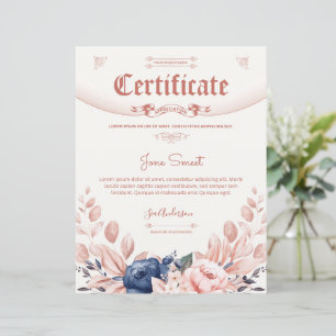 Modelo de Certificado de Apreciação Floral