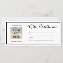 Modelo de Certificado de Presente de Foto de Arte 