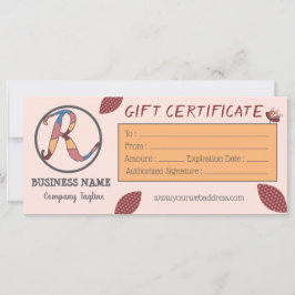 Modelo de Certificado de Presente Floral com Logót