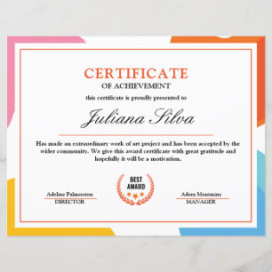 Modelo de certificado multiuso