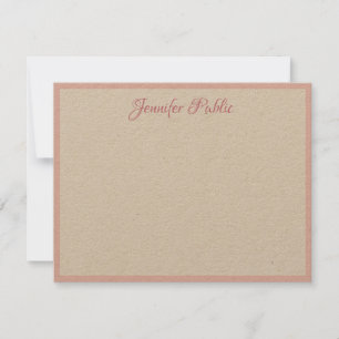 Modelo de Chic Script de Manuscrito De Papel Real