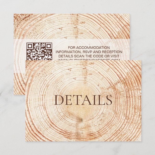 Modelo de código QR de detalhes da floresta do cas (Frente/Verso)