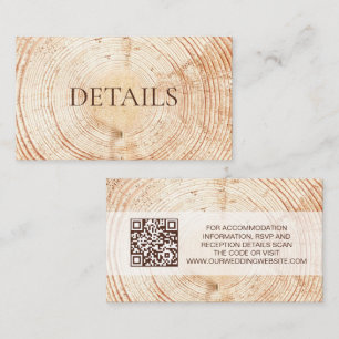 Modelo de código QR de detalhes rústicos de casame