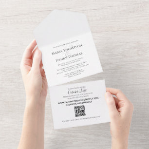 Modelo de Código QR de Texto Preto Minimalista Sim
