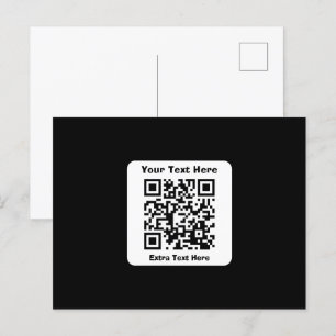 Modelo de código QR escaneável com texto editável