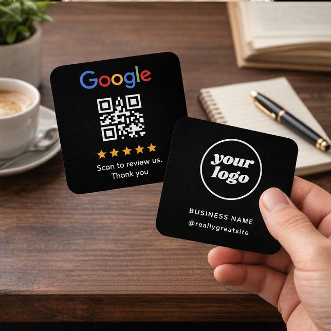 Modelo de código QR minimal preto para nos avaliar (Criador carregado)