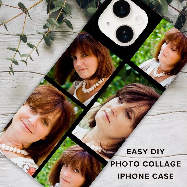 Modelo de Colagem de Fotografias Personalizada 5 P (EASY DIY PHOTO COLLAGE
IPHONE 14 CASE)
