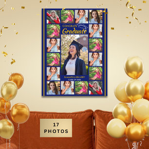 Modelo de Colagem de Fotos Congrats Graduate Azul
