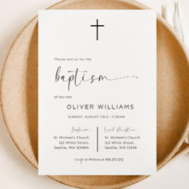 Modelo de Convite Batismo, Convite Moderno para Ba