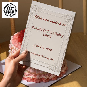 modelo de convite de aniversário de 28 anos para m